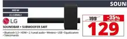 Comet LG SOUNDBAR + SUBWOOFER S40T offerta