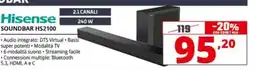 Comet Hisense SOUNDBAR HS2100 offerta