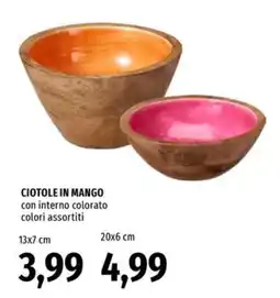 Famila CIOTOLE IN MANGO offerta