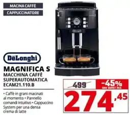 Comet DeLonghi MAGNIFICA S MACCHINA CAFFÈ SUPERAUTOMATICA ECAM21.110.B offerta