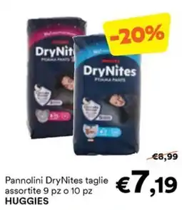 Unes Pannolini DryNites HUGGIES offerta