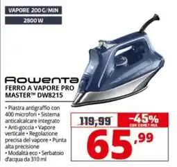 Comet Rowenta Ferro a Vapore Pro Master™ DW8215 offerta