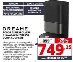 Comet DREAME ROBOT ASPIRAPOLVERE E LAVAPAVIMENTI X50 ULTRA COMPLETE offerta