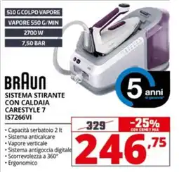 Comet BRAUN SISTEMA STIRANTE CON CALDAIA CARESTYLE 7 offerta
