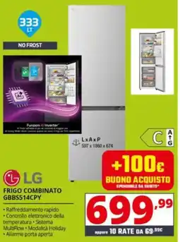 Comet LG FRIGO COMBINATO GBBS514CPY offerta