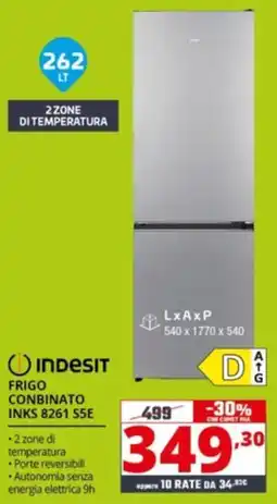 Comet Indesit Frigo Combinato INKS 8261 S5E offerta