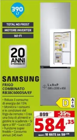 Comet SAMSUNG FRIGO COMBINATO RB38C600DSA/EF offerta