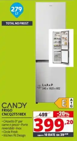 Comet CANDY FRIGO CNCQ2T518EX offerta