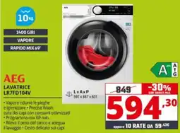 Comet AEG LAVATRICE LR7FD104V offerta