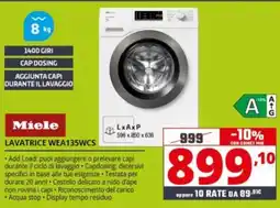 Comet Lavatrice WEA135WCS Miele offerta