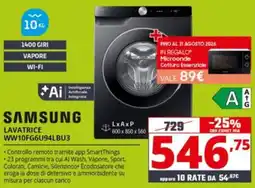 Comet SAMSUNG LAVATRICE WW10FG6U94LBU3 offerta