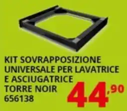 Comet KIT SOVRAPPOSIZIONE UNIVERSALE PER LAVATRICE E ASCIUGATRICE TORRE NOIR offerta