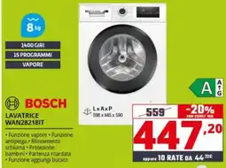 Comet BOSCH LAVATRICE WAN28218IT offerta
