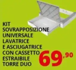 Comet KIT SOVRAPPOSIZIONE UNIVERSALE LAVATRICE E ASCIUGATRICE CON CASSETTO ESTRAIBILE TORRE DUO offerta