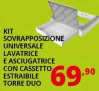 Comet KIT SOVRAPPOSIZIONE UNIVERSALE LAVATRICE E ASCIUGATRICE CON CASSETTO ESTRAIBILE TORRE DUO offerta