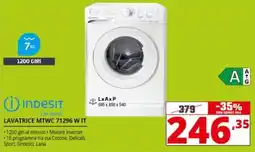 Comet Indesit Lavatrice MTWC 71296 W IT offerta