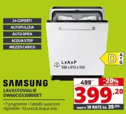 Comet SAMSUNG LAVASTOVIGLIE DW60CG530B00ET offerta