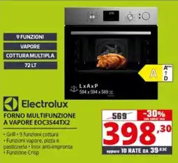 Comet Electrolux FORNO MULTIFUNZIONE A VAPORE EOC3S44TX2 offerta