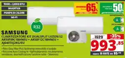 Comet Samsung climatizzatore kit dualsplit luzon S2 AR50F09C1BHNEU+AR50F12C1BHNEU+ offerta