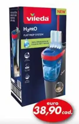 Italmark Vileda H2pro flat mop system offerta