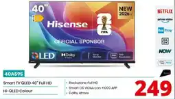 Comet Hisense Smart TV QLED 40" Full HD offerta