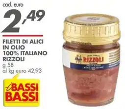 Italmark Filetti di alici in olio Rizzoli offerta
