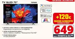 Comet TV QLED 75" TCL offerta