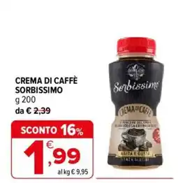 Iperal Crema di Caffè Sorbissimo offerta