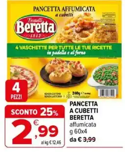 Iperal Pancetta affumicata a cubetti Beretta offerta