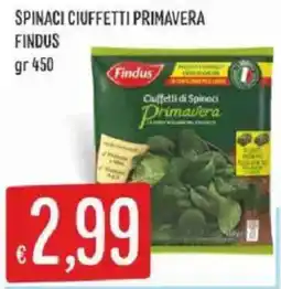 Sisa Spinaci Ciuﬀetti Primavera Findus offerta