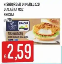 Sisa FISHBURGER DI MERLUZZO D'ALASKA MSC FROSTA offerta