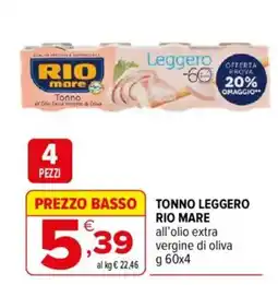 Iperal Tonno Leggero Rio Mare offerta