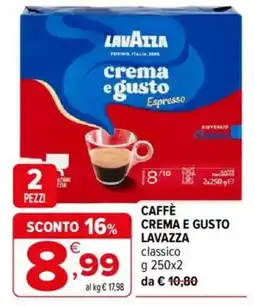 Iperal Caffè Crema e Gusto Lavazza classico offerta