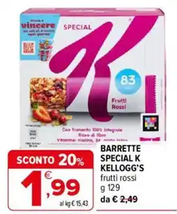 Iperal BARRETTE SPECIAL K KELLOGG'S frutti rossi offerta
