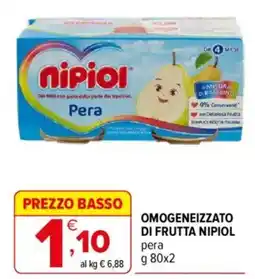 Iperal OMOGENEIZZATO DI FRUTTA NIPIOl pera offerta