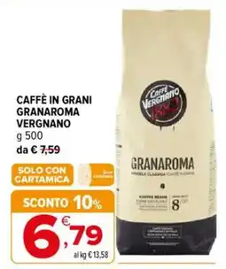 Iperal Caffè in grani Granaroma Vergnano offerta