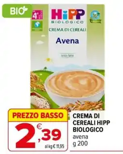Iperal Crema di cereali Hipp biologico avena offerta
