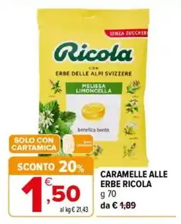 Iperal Caramelle alle erbe Ricola offerta