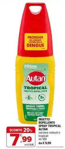 Iperal INSETTO REPELLENTE SPRAY TROPICAL AUTAN offerta
