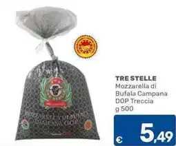 C+C Cash and Carry TRE STELLE Mozzarella di Bufala Campana DOP Treccia offerta