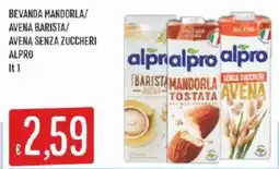 Sisa BEVANDA MANDORLA/AVENA BARISTA/AVENA SENZA ZUCCHERI ALPRO offerta