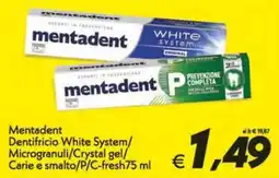 Iper Super Conveniente Mentadent Dentifricio White System offerta