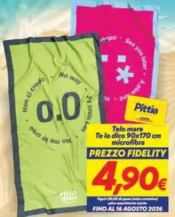 Iper Super Conveniente Telo mare microfibra offerta