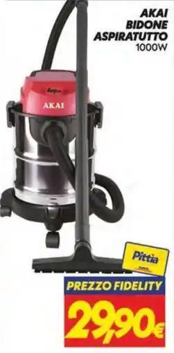 Iper Super Conveniente AKAI BIDONE ASPIRATUTTO offerta