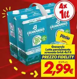 Iper Super Conveniente Granarolo Latte parzialmente scremato brick offerta