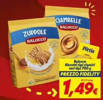 Iper Super Conveniente Balocco Biscotti tipi classici offerta