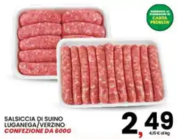 Interspar Salsiccia di suino LUGANEGA/VERZINO offerta