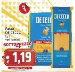 Paghi Poco Pasta DE CECCO offerta