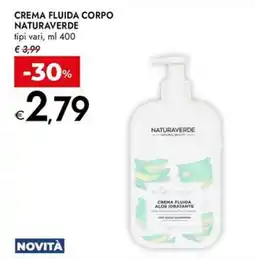 Bennet Crema fluida corpo Naturaverde offerta
