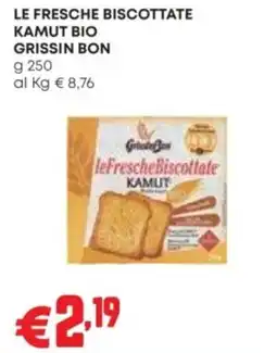 Pam Le Fresche Biscottate Kamut Bio Grissin Bon offerta